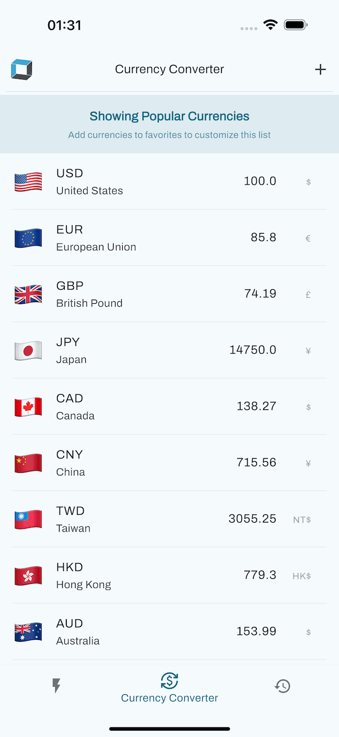 Trarrency App Screenshot